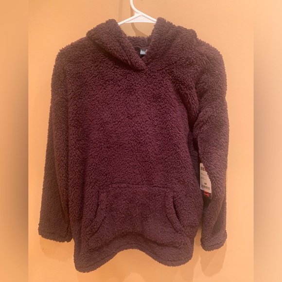 32 Degrees Women's Medium SOFT SHERPA PULLOVER HOODIE Boysenberry NWT - Picture 2 of 12